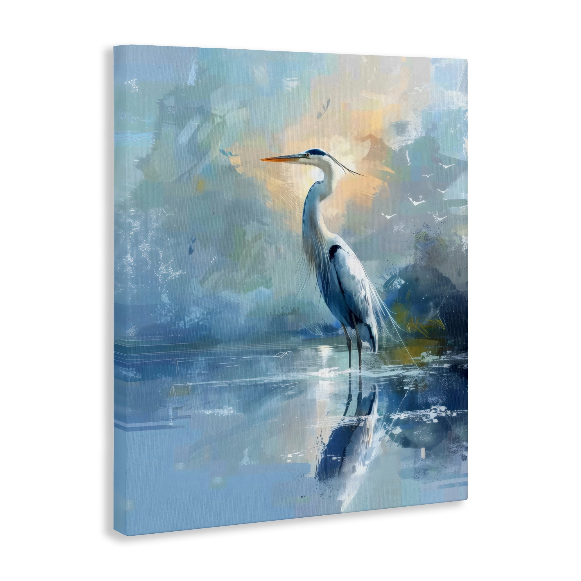 Stupell Industries Tranquil Heron with Dawn Glow Canvas Wall Art, design by Creative Studio