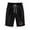 Black, variant on Wyongtao Women's Shorts Sunflower Elastic Waist Knee Length Casual Cotton Bermuda Shorts with Drawstring