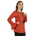 thumbnail image 2 of Moomaya Printed Summer Top For Women Long Bell Sleeve Casual Ethnic Tunic, 2 of 7