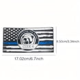 thumbnail image 2 of RUNJIG Thin Blue Line American Flag Police Support Car Decal Reflective Adhesive 1 Count, 2 of 5