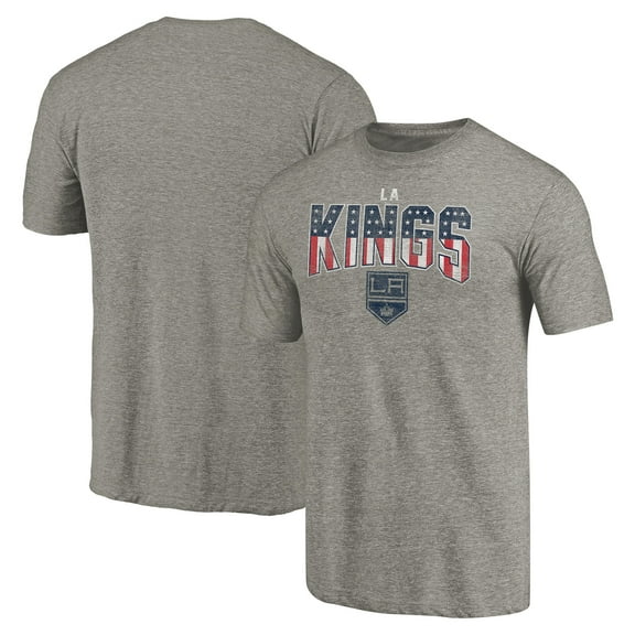 Men's Heathered Gray Los Angeles Kings Freedom Tri-Blend T-Shirt