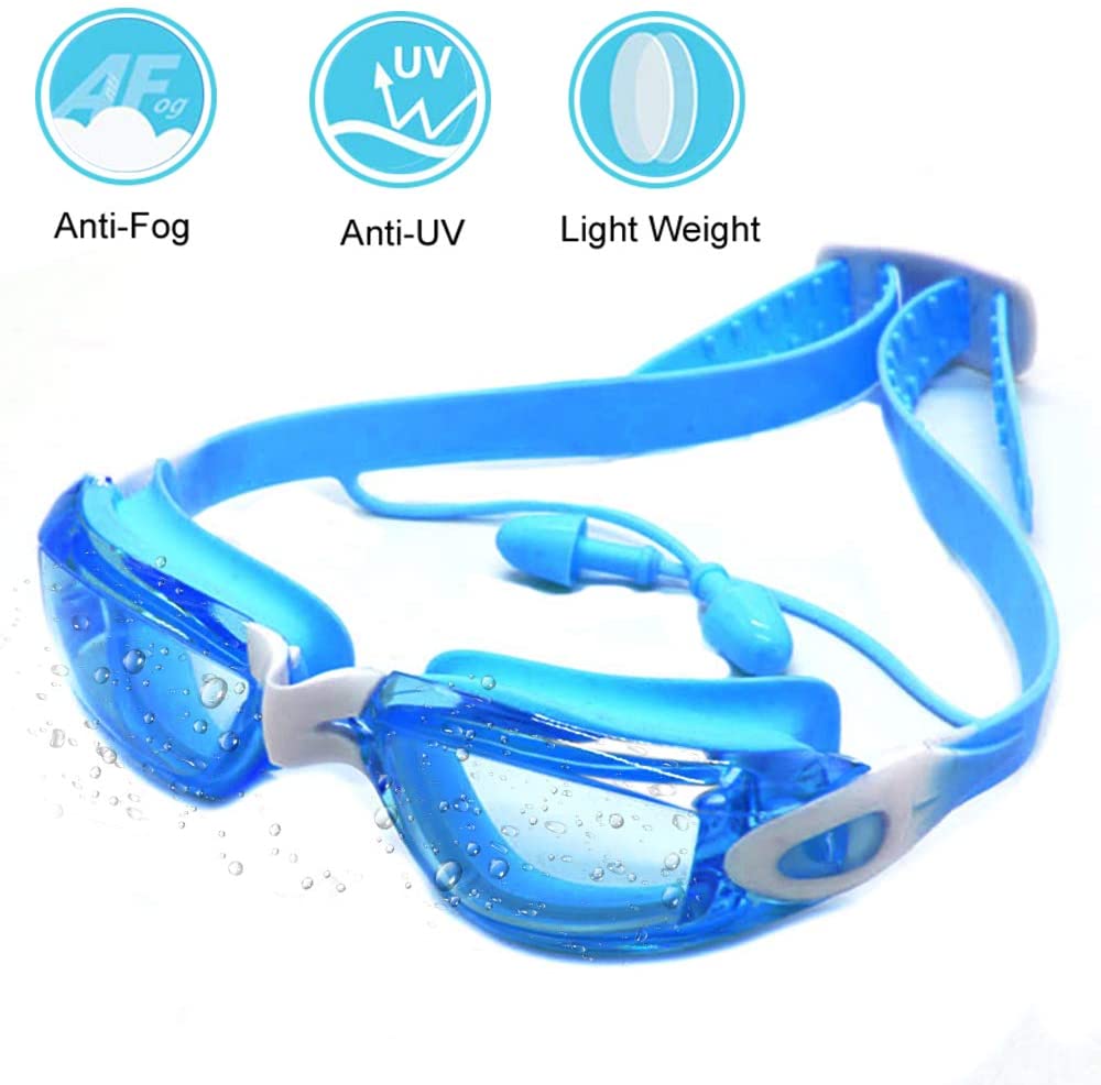 Swim Goggles for Kids , Swimming Goggles UV 400 Protection Anti Fog No