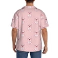 thumbnail image 3 of Yiaed Pig Polka Dot Print Mens Casual Wrinkle Free Shirts Short Sleeve Button Down Summer Stretch Dress Shirt-4X-Large, 3 of 5
