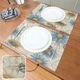 thumbnail image 2 of Qxltty Blue White Flower Bee Pattern Placemats Set of 4 Heat Resistant Non-Slip Place mat for Dining Table Washable Durable Polyester Woven Table Decorations, 2 of 10