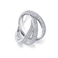 thumbnail image 3 of 2 3/4ct Rolling Ring Diamond Pave Eternity 14K White Gold, 3 of 4
