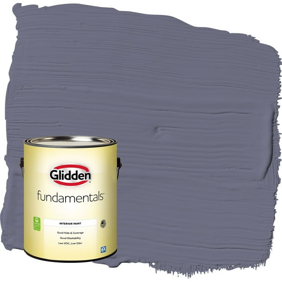 Glidden Fundamentals Old Mill Blue / Purple Flat Interior Paint, 1 Gallon