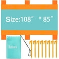thumbnail image 6 of Beach Blanket, Picnic Mat 108" x 85", Outdoor Waterproof Sandproof Camping Travel, Green, 6 of 6