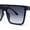 Navy Tortoise - Navy, variant on Womens Flat Top Half Rim Plastic Rectangle Plastic Fashion Sunglasses All Black