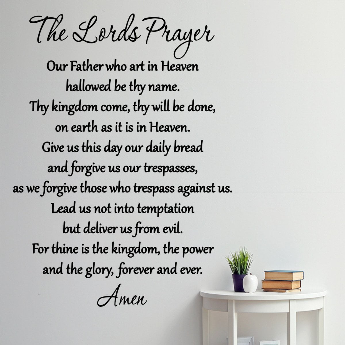 THE LORD'S PRAYER verse on BIBLE Art Background GREAT Gift Idea 