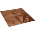 thumbnail image 6 of 19 5/8"W x 19 5/8"H Crystal EnduraWall Decorative 3D Wall Panel, Bright Coat Copper (Covers 2.67 Sq. Ft.), 6 of 6