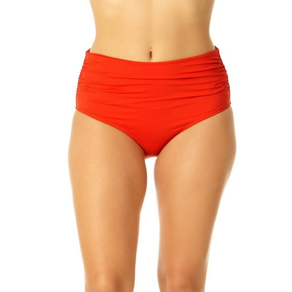 Anne Cole Women's High-Waist Swim Bottom Separates Swimsuit (M, Spice)
