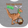 thumbnail image 4 of Inktastic Best Egg Hunter Ever Easter Dinosaur Boys or Girls Baby Bib, 4 of 4