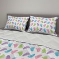 thumbnail image 2 of Cartoon Comforter & Sham Bedding Set, Footprints Pattern in Many Tones Abstract Design Feet Seamless Illustration, 3 pcs Duvet Set Microfiber Filling Quilt, 5 Sizes, Multicolor, by Ambesonne, 2 of 4