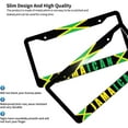 thumbnail image 3 of Jamaican License Plate Frames - 2Pcs  Flag License Plate Holder Aluminium Alloy Decor Car Accessories  Flag for Car Tag Fits Standard Us Canada Vehicles for Men Women 2Hole with Screws, 3 of 14