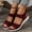 Wine, variant on OKBOP Open Toe Platform Sandals for Women Footbed Wedge Sandals Comfortable Casual Slip-On Shoes