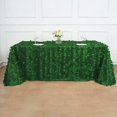 thumbnail image 6 of Efavormart 90"x156" Rectangle Leaf Petal Taffeta Tablecloth - Decorative 3D Leaf Ruffle Table Cover for Forest Party, Wedding, Event, Dessert Tables - Green, 6 of 11
