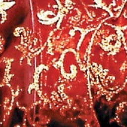 The Ribbon People Amber Red and Gold Sheer Wired Craft Ribbon 4" x 20 Yards