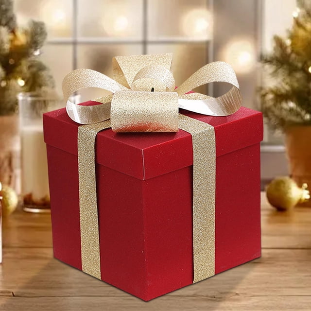 Caja de regalo de año nuevo chino Regalo de cumpleaños Packging Papel Fuentes del partido para Halloween Bodas Damas de honor Regalos Aniversarios Rojo 25cm