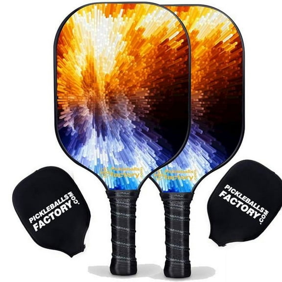 Pickleball Factory PB00023-5-G Near Me Pickleball Set - Cubes Pickleball Paddles, Pickleball Set for Beginners, Glassfiber Graphite
