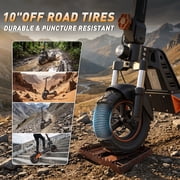 Electric Scooter,1200W Peak Motor,30 Mph,35 Miles ,All Terrain 10off Road Tires E-Scooter,Commuter Scooter with Seat & Storage Box