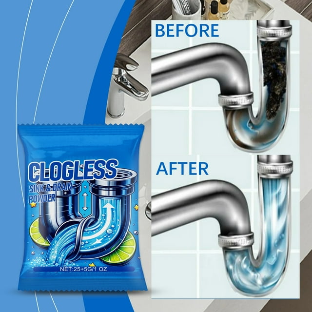 Cqxid Cleaning Agents Under $5 Clogless Quick And Drain Powder Clogless Quick And Drain Powder