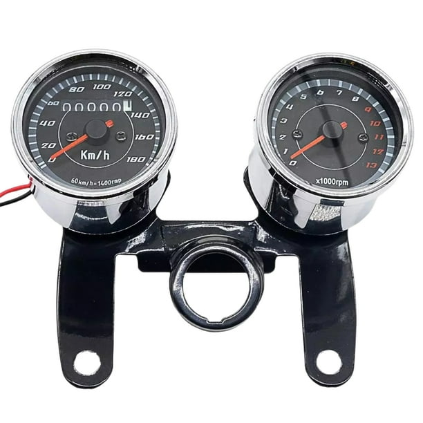 LCD Odómetro Tacómetro Universal Retro 12V 0~180km/h Instrumentos Moto