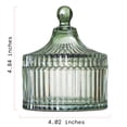 thumbnail image 3 of Beautiful Smoke Grey Ribbed Glass Lidded Jar by Drew Barrymore, 3 of 5