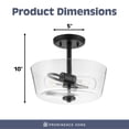 thumbnail image 3 of Prominence Home 4 Pack 2 Light Ceiling Fixture Clear Glass Lighting 13" Viktoria, 3 of 9