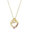 Personalized Family Jewelry Mother's Tender Heart Pendant available in Gold and Sterling Silver
