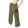 thumbnail image 4 of BOOMNY Girls Linen Pants Wide Leg Summer Beach Pants for Girl Trendy Hawaiian Graphic Elastic Waist Casual Jogger Pant With Pocket, 4 of 4