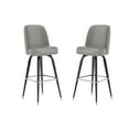 thumbnail image 2 of Flash Furniture James Traditional Vinyl Full Back Barstool Gray 2-Pieces/Pack (2XUF125GRY), 2 of 11