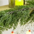 thumbnail image 4 of Christmas Decorations-Christmas Garland Real Touch Cedar Garland 5.9 ft Soft and Lush Realistic Faux Pine Garlands for Mantle, Table, Stairs, Doorframe, Fireplace Indoor Outdoor Holiday Decorations, 4 of 6