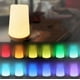 thumbnail image 1 of Luz nocturna LED | Lámpara portátil para mesa de noche en dormitorio, habitación infantil o guardería | Cambio de color RGB de 13 tonos | Recargable por USB | Control remoto | Estilo veta de madera, 1 of 9