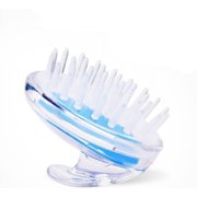 Hair Massage Brush Head Neck Massager Silicone Hair Scalp Brush Shampoo Massager for Dry Damaged Hair, Men, Women, Kids, (Blue)