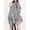 Gray, variant on Women's Grunge Off Shoulder Sweater - Ripped Distressed Punk Knitted Pullover, Oversized Slouchy Long Sleeve Top Gray M