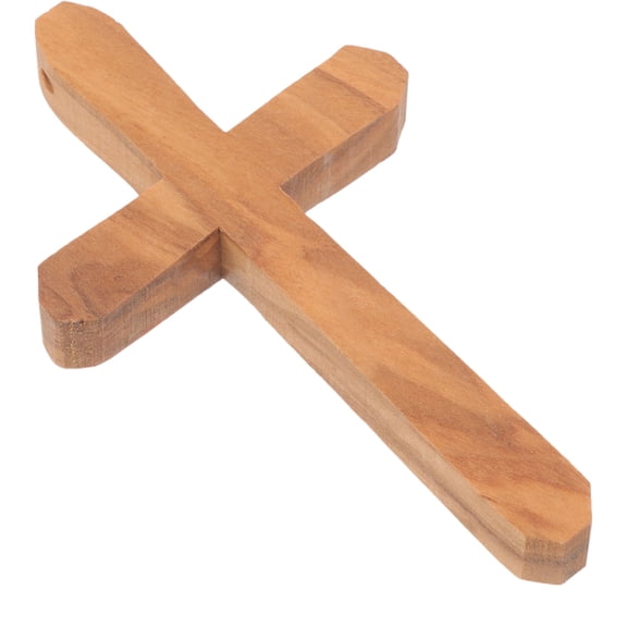 WHAMVOX Christian Wooden Desktop Decor Cross Handheld Wooden Cross Holding Wooden Cross