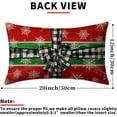 thumbnail image 5 of Red Green Christmas Lumbar Pillow Covers 12x20 Set of 2 Rustic Xmas Snowflakes Holiday Decoration Plaid Print Decorative Outdoor Pillowcases Winter Gift Throw Cushion Case Decor for Couch Sofa Bed, 5 of 6