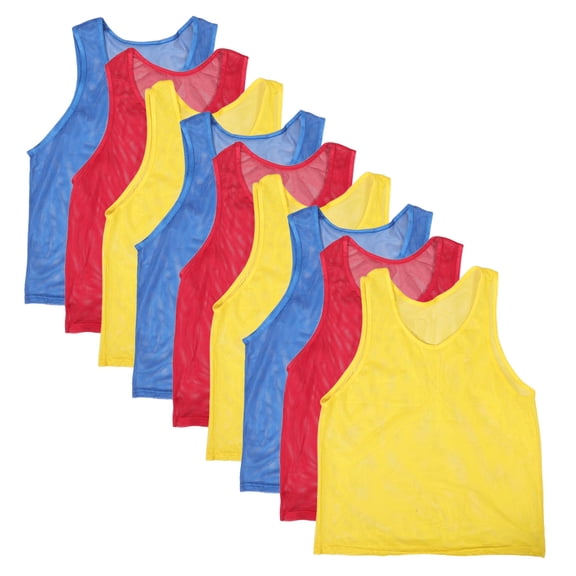 UPGRATOR Assorted Color Polyester Scrimmage Vests for Sports Enhanced Breathability