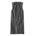 thumbnail image 3 of Hand Drawn Lines Spring Summer Dresses for Women Fashion T-shirt Dress Casual Sleeveless Loose Sundress with Pockets, 3 of 5
