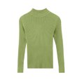 thumbnail image 4 of Otvok Women Mock Neck Ribbed Sweater, Long Sleeve Slim Fit Pullover, Solid Stretchy Layering Top for Fall Winter Daily Outfits, 4 of 7