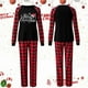 thumbnail image 3 of Pijamas familiares a juego con cuello redondo a cuadros, divertidos y estampados navideños, cómodos y holgados, de anime, 3 of 5