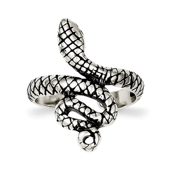 Sterling Silver Antiqued Snake Toe Ring Made In Thailand qr798