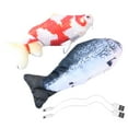thumbnail image 4 of 2 Pcs Jouet en Peluche pour Chat Carpe Simulée Saumon Taquinant avec Herbe à Chat (2 Styles), 4 of 9