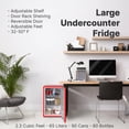 thumbnail image 2 of SnowLion Premium 65L Solid Door 2.3 Cu.ft. Freestanding Under-Counter Mini Fridge in Red, 2 of 5
