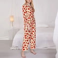 thumbnail image 5 of Wukai Tomatoes And Chili Print Women's Pajama Set - Soft Long Sleeve Sleepwear for Comfort and Style-, 5 of 9
