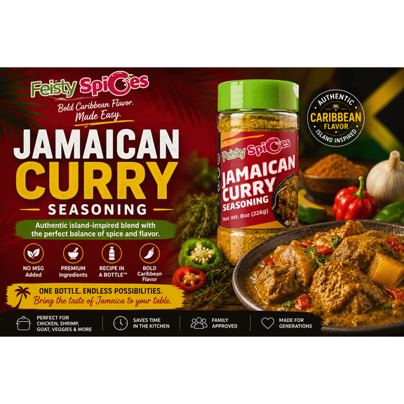 Feisty Spices Jamaican Curry Powder, 8 oz