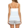 thumbnail image 4 of ZQGJB Summer Sleeveless Spaghetti Strap Tank Tops for Women Dressy Casual Striped Color Block Print Camisole Vest Loose Fit Tunic Blouse Blue S, 4 of 6