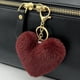 thumbnail image 3 of Llavero con forma de corazón esponjoso, llavero de piel de conejo artificial, colgante para bolso, decoración para llave de coche, etiqueta de equipaje, accesorio, 3 of 8