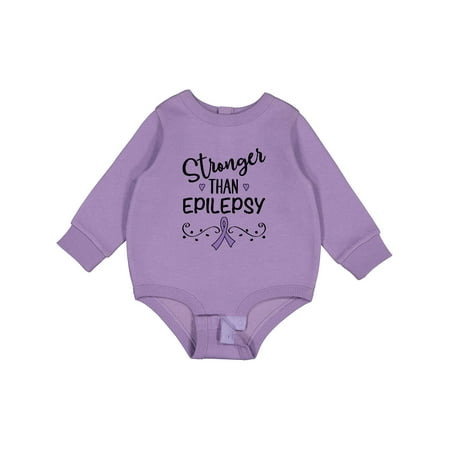 Inktastic Epilepsy Awareness Ribbon Support Walk Baby Fleece Bodysuit