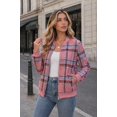 thumbnail image 5 of Zeagoo Women' Plaid Shacket Jacket Zip Up Casual Coat Fall Winter Clothes with Pockets Trendy, 5 of 5